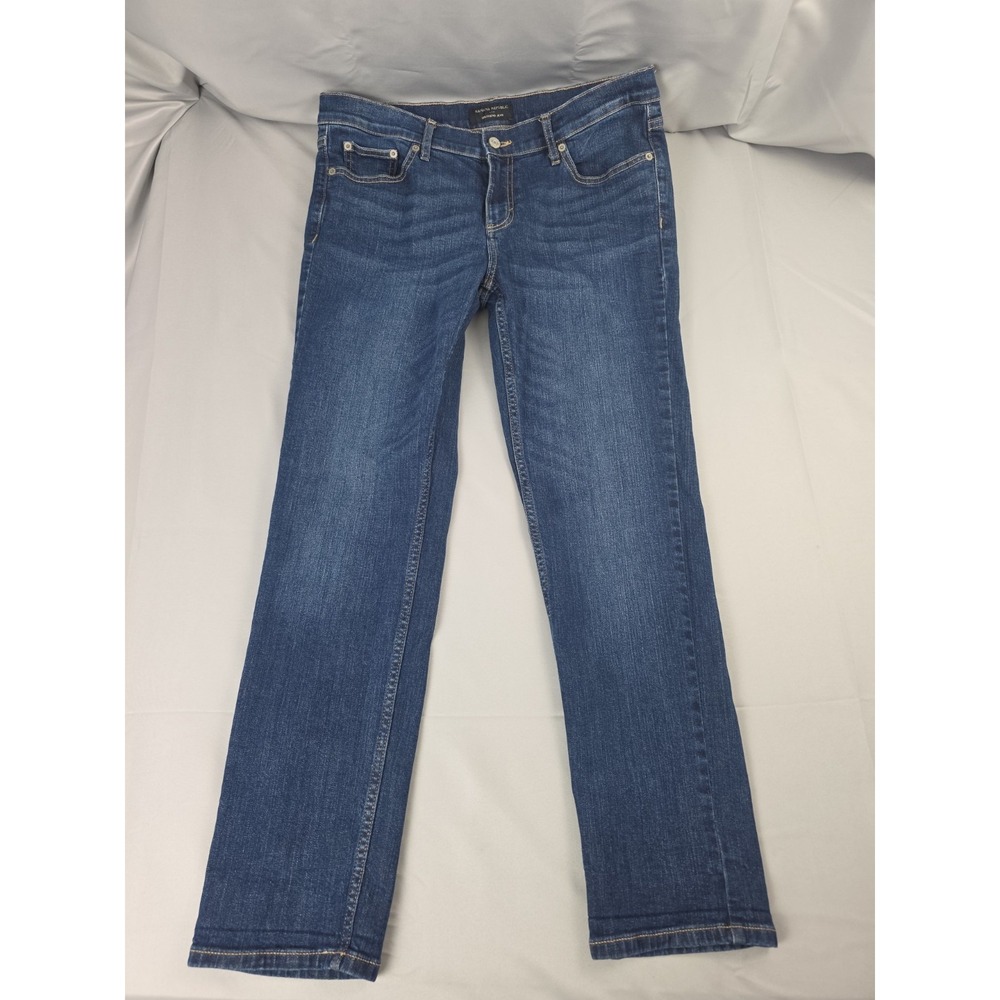 Banana Republic Girlfriend Blue Jeans Mid Rise Medium Wash Womens Size 29L 32x28